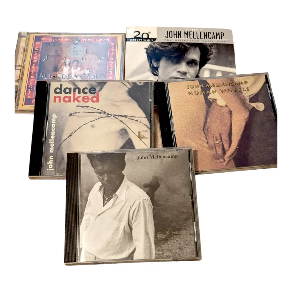 Lot of 5 John Mellencamp CD Bundle Dance Naked Human Wheel Millennium Collection
